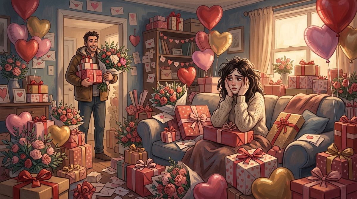 Frau wird von Lawine aus Geschenken fast begraben — Love Bombing erkennen